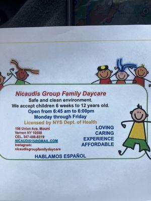 Nicaudis Group Family Daycare