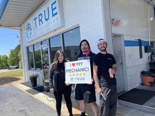 We love our customers here at TRUE Automotive! TRUE has the latest and greatest AC tools, including the 1234YF machines!