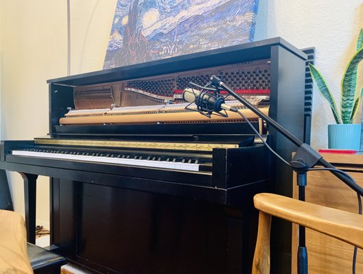 Piano Studio for 1-on-1 Lessons and Recording space for our students who launch their albums on Apple Music, Spotify and Amazon Music.