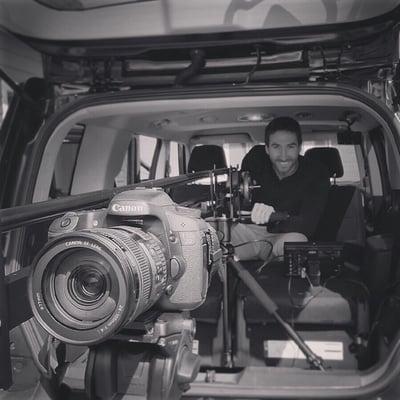 Greg operating the Jib out of the Ford Flex to get some great rolling footage.