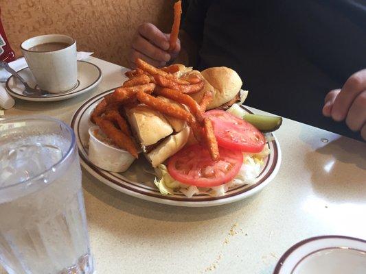 Chicken club w/ sweet potatoes