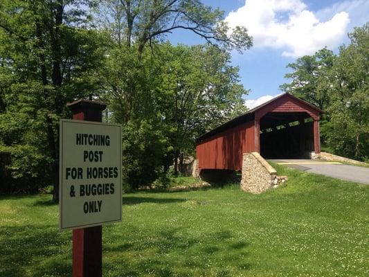 Historic Poole covered bridge.