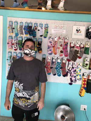 Creative and Caring Jonathan always is giving back to his community with is amazing socks!