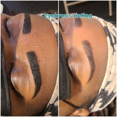 Eyebrows tinting