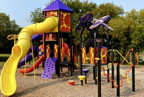 Bethany Ridge Park in Allen, TX -- playground structure