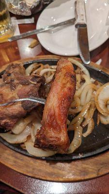 Pork chops are THICK! and oh so good