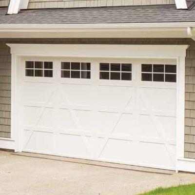 Wayne Dalton Garage Doors. Model 9700. White Paint Finish. 24 Window Square