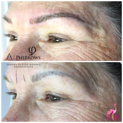 Cover-up of old permanent makeup