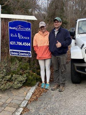 Happy buyers in Wading River, NY