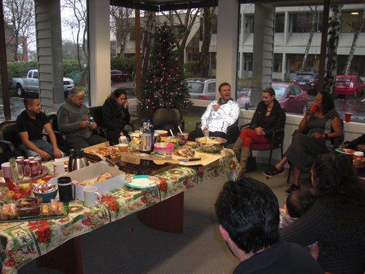 Lots of good people work together to make things happpen--here's more at another Christmas Party.