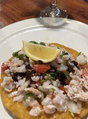 Ceviche tostada $7 no avocado