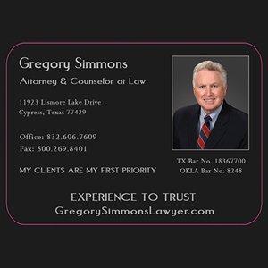 Gregory Simmons Attorney & Counselor at Law