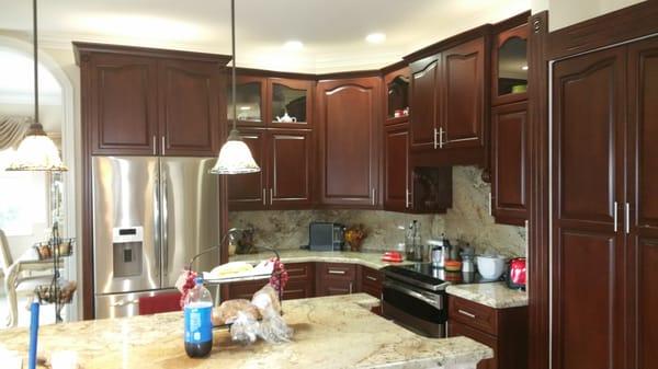 Wood cabinets