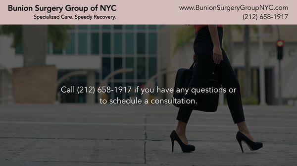 Bunion Surgery Group of NYC Contact Information