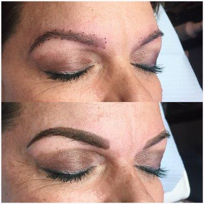 Ombré powder brows