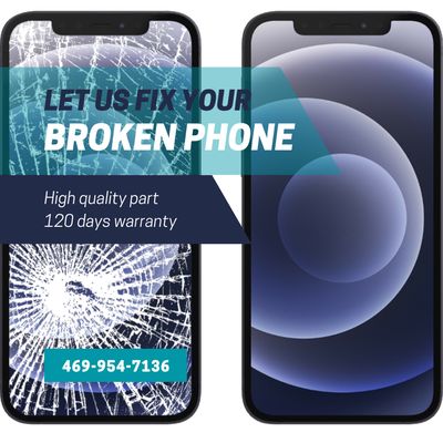 iPhone cracked screen repair.