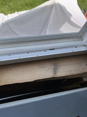 Windows weren't installed correctly and are loose. I'll have to redo it myself. He said he would make things right but never did.