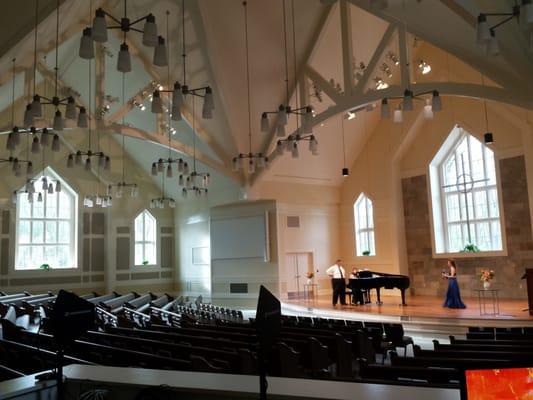 The sanctuary just before a concert.