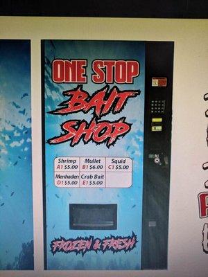 Check out my frozen bait vending machine