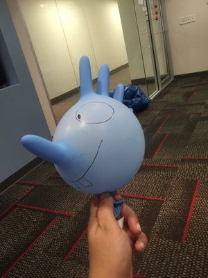 The glove balloon Dr Kim made for my 2 year old!