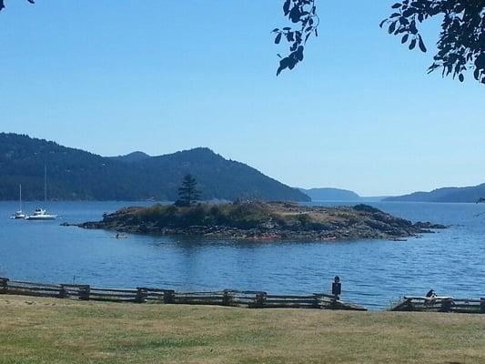 View of Indian Island from Eastsound, WA.