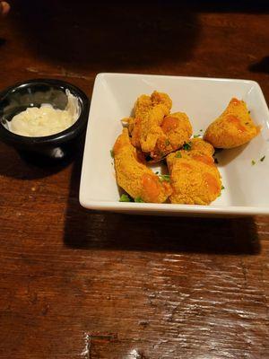 Catfish bites wm tartar sauce.