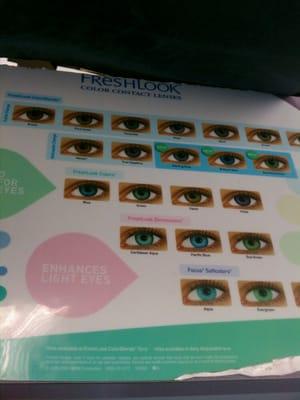 Freshlooks contact lens colors