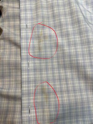 Calvin Klein shirt with big stain on front side