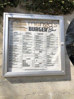 menu posted outside. 1930 K Street