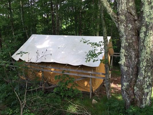 The OAP campers stay in platform tents.