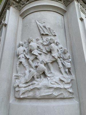 Relief carving on the War Memorial