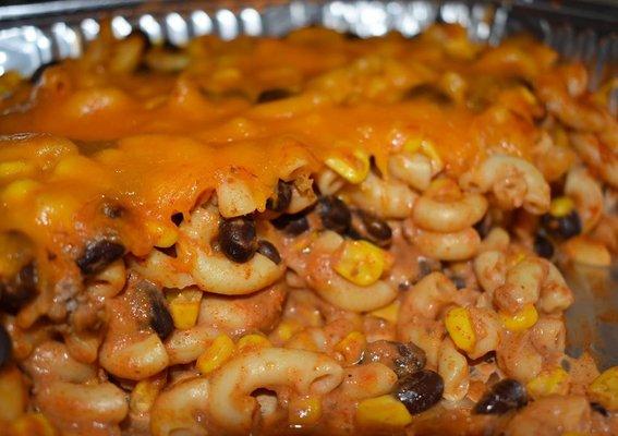 homemade meal of Mexican casserole