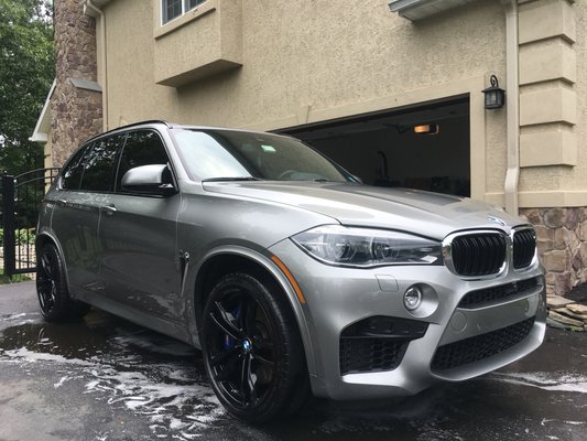 2017 BMW X5M received maintenance wash.