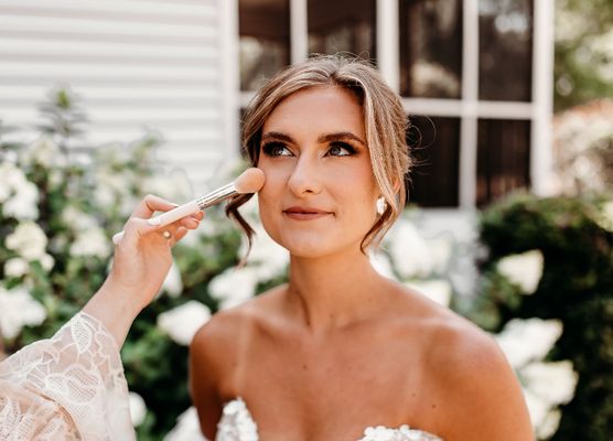 Soft glam bridal makeup.