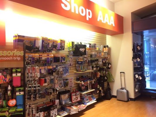 'Shop' inside selling travel items