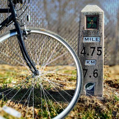 Pleasant Run Trail marker near English Ave