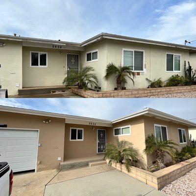 Before and after Exterior paint