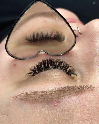 Light volume lash extensions