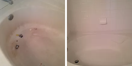 Bath tub before and after