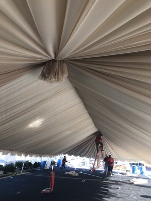 Installing the tent SWAG