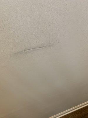 Wall damage by the movers