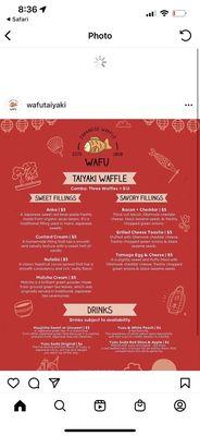 WAFU menu