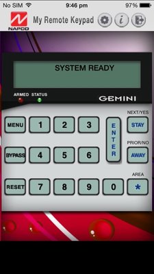 With the iRemote equipment, access your system remotely with the myremotekeypad app or www.myremotekeypad.com