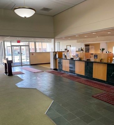 The lobby of the First American Bank Kankakee branch