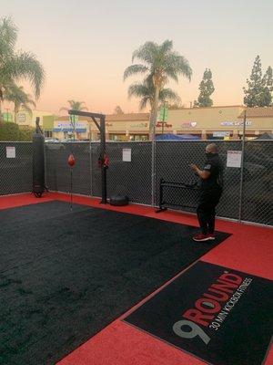 Outdoor gym is set up!!! Awesome workout