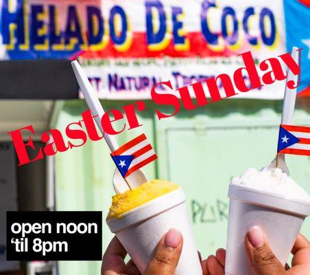 Coney Island Helados deliciousos "Delicious helados", Ocean breezes,
 Laughter & Smiles.
 Easter Sundays best moments.