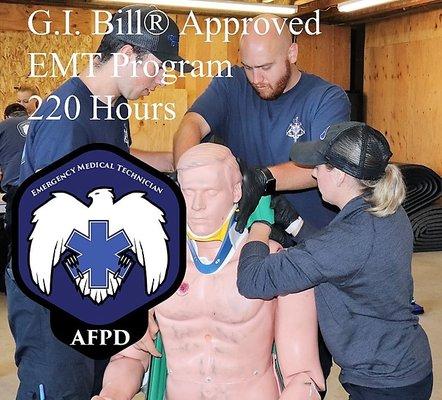 AFPD Students doing EMT training.