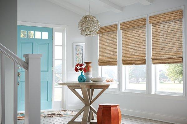 Natural woven shades by Graber  are perfect for just about any room.  We can measure and install for you, just let us know.