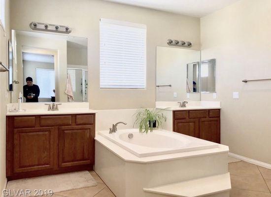 Beautiful tub in masterbath