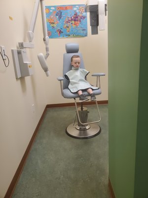 My little man getting xrays and they did great explaining to a 4 year old what to do :)